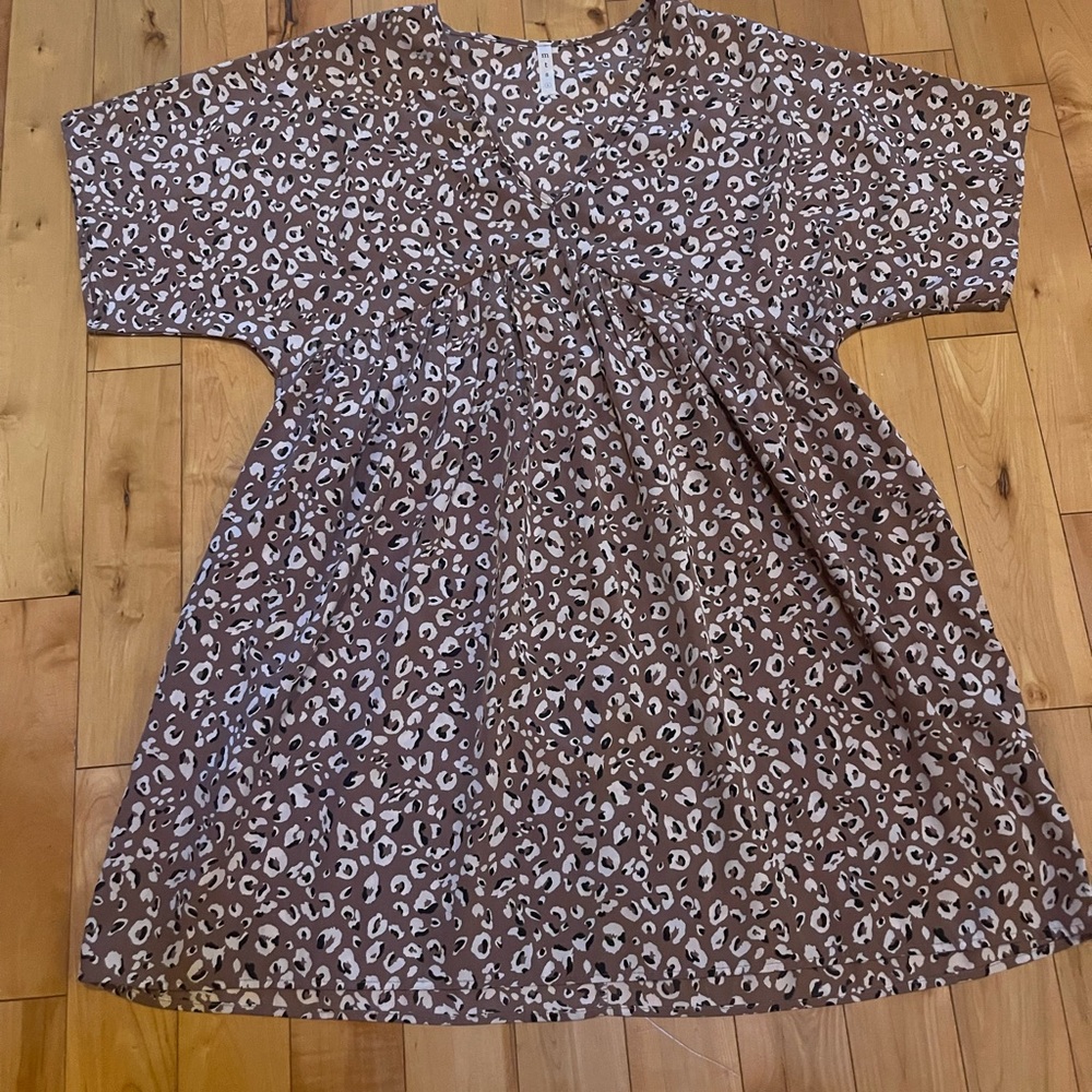 Women’s Boutique Babydoll Leopard Print Dress